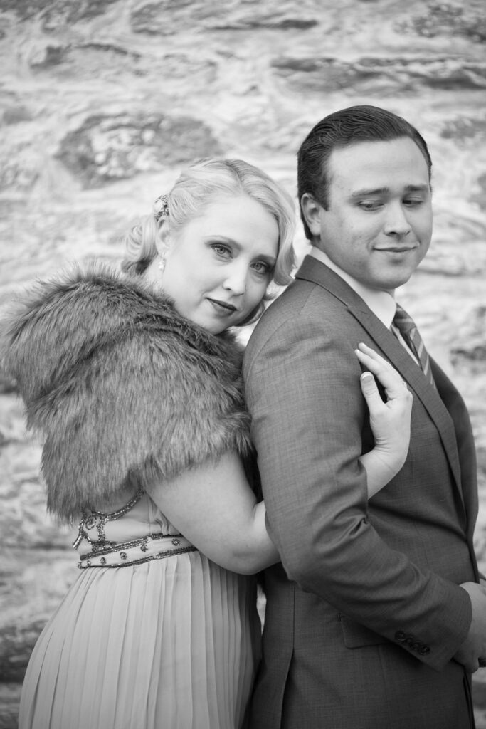 winter wedding portraits at the Red Fox Inn in Middleburg, VA