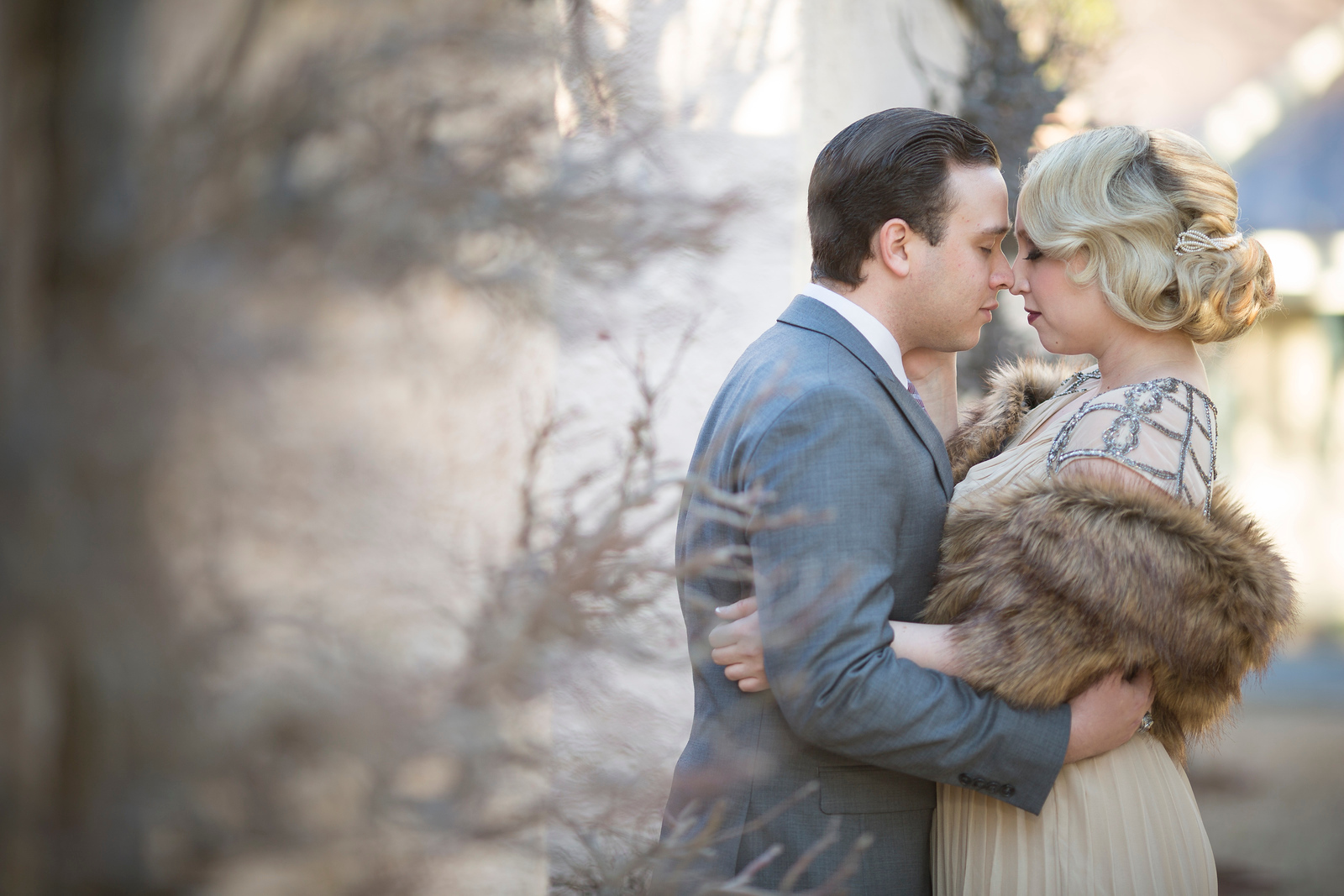 winter wedding portraits at the Red Fox Inn in Middleburg, VA