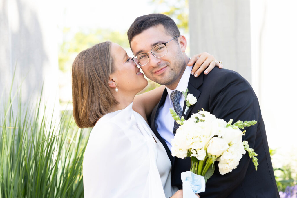 wedding portraits at national presbyterian church in Washington DC