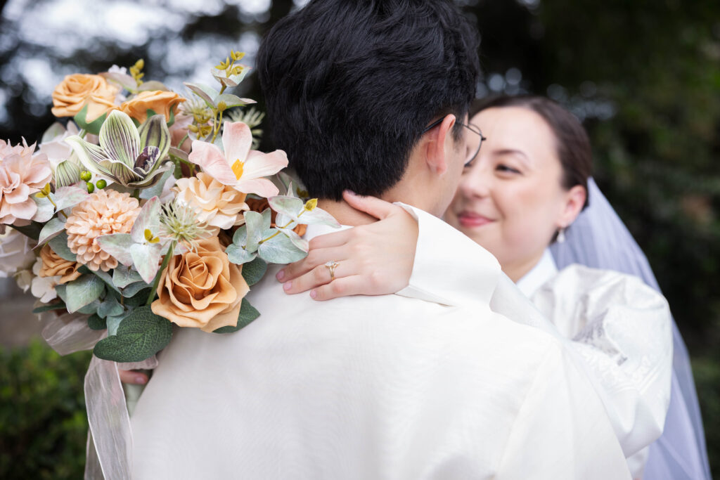 Korean American bride and groom wedding portraits at River Creek Club