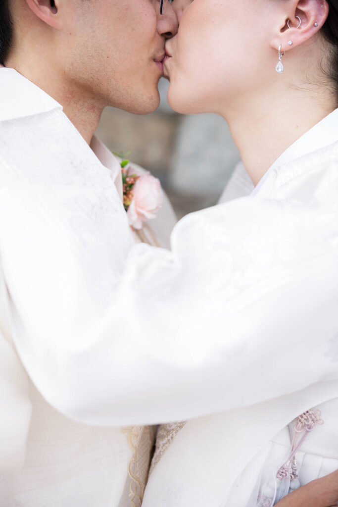 Korean American bride and groom wedding portraits at River Creek Club