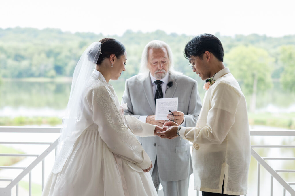 Korean American bride and groom wedding portraits at River Creek Club